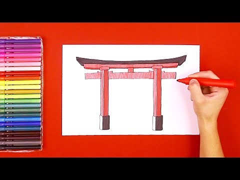 How to draw a Torii (Traditional Japanese gate)