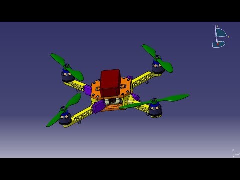 CATIAv5 / Quadcopter (DRONE) / Part Drawings / Technical Drawings by ‪@CADCAMTUTORIALBYMAHTABALAM‬