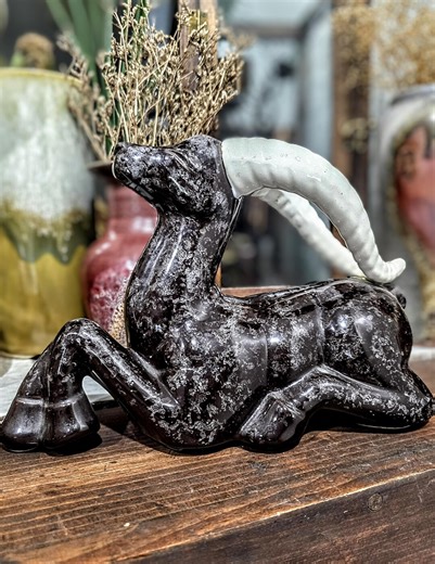 Vintage Mid-century Shawnee USA Pottery Impala Figurine, Brown & White Gazelle - Etsy