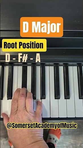D Major Chord Piano Inversions #piano tutorial #pianochords