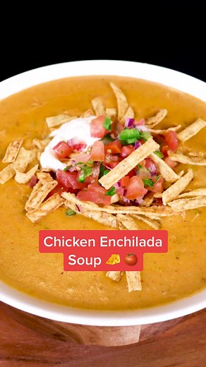 Delicious Chicken Enchilada Soup Recipe with Cheddar Cheese