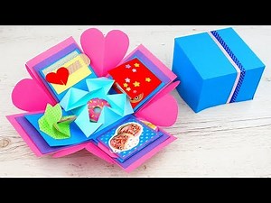Handmade Valentine's Day pop-up box