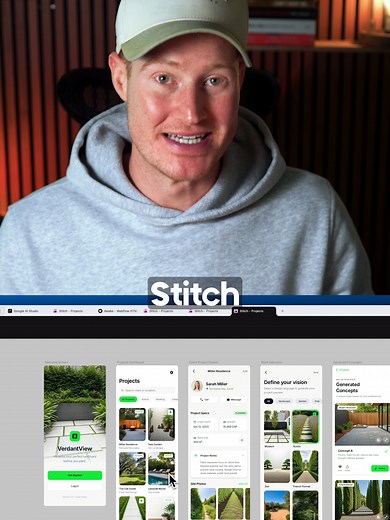 Google releases a FREE AI design tool and it is insane... It is called Stitch and it lets you create mockup UI for your apps in minutes. It looks like a professional designed it. Then you can import your designs into Google AI Studio to turn them into a fully functional app. #gemini3 #vibecode #gemini