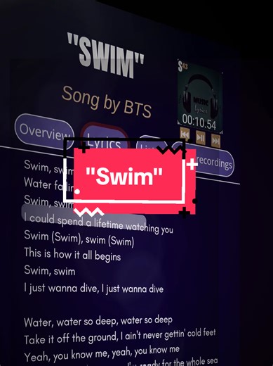 Lyrics_Swim🎧🎶🎼 Song by BTS🥰 #songlyrics #music #lyrics #swim #bts