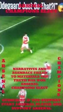 ARSENAL TO BE CHAMPIONS NARRATIVES AND AGENDAS FAILED TO MATERIALISE