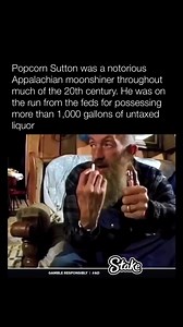 Popcorn Sutton was a notorious Appalachian moonshiner throughout much of the 20th century. He was on the run from the feds for possessing more than 1,000 gallons of untaxed liquor | Historyinmemes