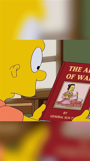 Bart studies The Art of War and sets traps to trick Homer.