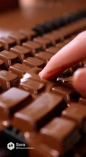When your keyboard melts into chocolate… and you just keep typing 🤎✨#ai #asmr #viral #fyp #ViralVideo