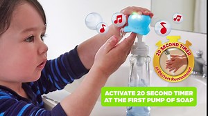 Baby Shark Musical Soap Pump Topper and Timer for Kids Hand Washing, Blue, 2 Pack