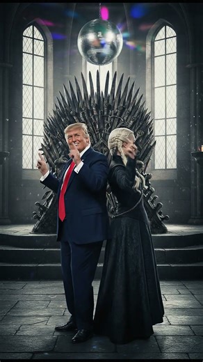 Trump & Daenerys: The Dance of Fire and Disco #TrumpDance #DaenerysTargaryen #GameofThrones #Shorts