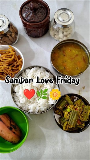Simple Friday Lunch Box ❤️ | Amma Style Meals#lunchbox #simplefood #shorts #shortsfeed