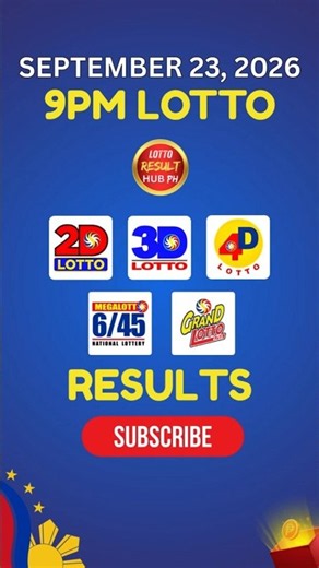 Recap: 9pm Lotto Result Today September 23, 2026 PCSO | 3rd Draw