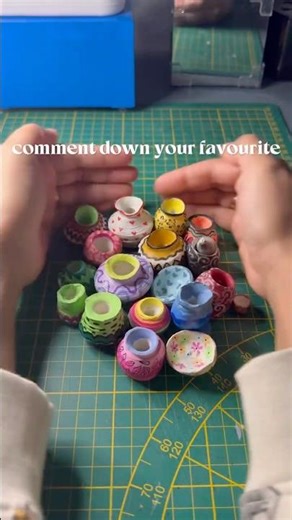 Miniature pottery #miniature #minecraft #clay #pottery #clayart #pots #easy #artwork #subscribe #art