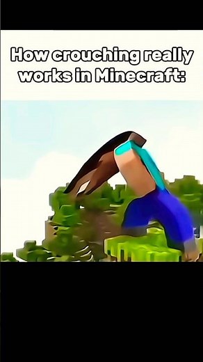 How crouching really works in Minecraft: #relatable #memes #minecraft