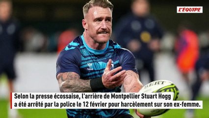 L'arrière de Montpellier Stuart Hogg de nouveau arrêté par la police pour harcèlement sur son ex