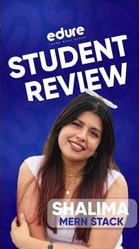 Student Review | MERN Stack Learning Experience at Edure #shorts