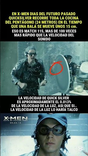 La velocidad REAL de Quick Silver te dejará sin palabras #shorts #xmen #Quicksilver
