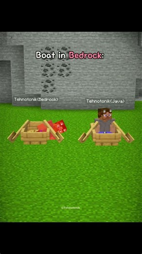 Minecraft Boat in Java VS Boat in Bedrock Jump Moment