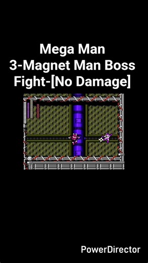 Mega Man 3-Magnet Man Boss Fight-[No Damage] #megaman #retrogaming #nodamage