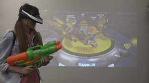 Splatoon VR hack features modded water gun controller, GamePad strapped to player's back