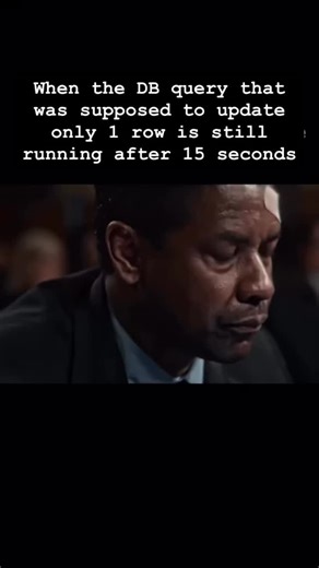 ZimDevs on Instagram: "That moment your "quick fix" turns into a production incident. 💀 When WHERE id = 1 feels like it’s scanning the entire internet... ​ There is no fear quite like a simple SQL update query taking more than a second to execute. You start questioning every life choice: Did I forget the index? Is the database locked? Did I just accidentally run this without a WHERE clause? ​Whether you’re working with PostgreSQL, MySQL, or MongoDB, we’ve all been in this seat praying the backe