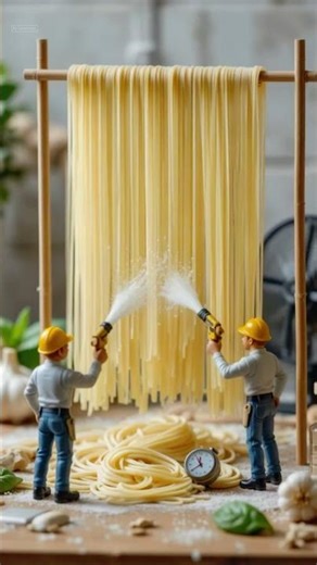 Tiny people making ramen[AI] MINIATURE 👷‍♂️🚧 workers #youtubeshorts #flavorfulminiatures #calm