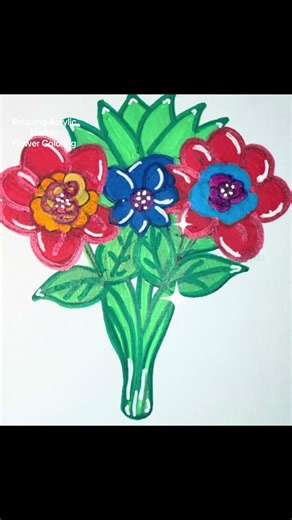 Relaxing Acrylic Marker Flower Coloring Techniques