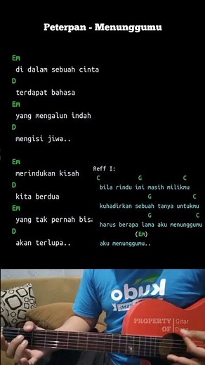CHORD GITAR PETERPAN - MENUNGGUMU #akustik #chord #rythem