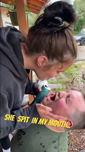 This RANDOM girl spit in my mouth! #girl #drinking #beer #youtubeshorts