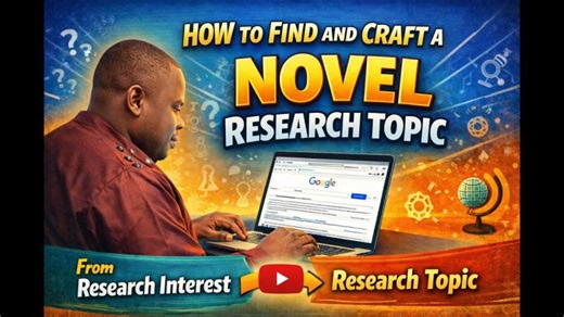 How to find a Researchable and Novel Topic for your Thesis | Moses Udoisoh