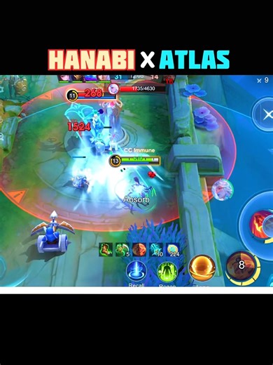 When Atlas and Hanabi Sync Perfectly ✨ #mlbb #mobilelegends #mlbbshorts #hanabi