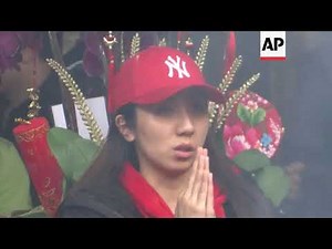 Prayers at Taipei temple for Lunar New Year