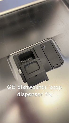 GE dishwasher soap dispenser fix - if dispenser does not open mid cycle, drench with white vinegar