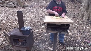 This is how I made grilled clam chowder the American way of BBQ