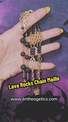Lava Rocks Chain Maille Jewelry Creation