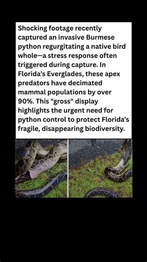 Wait for it... 🤢 Why this Puking Python is SCARY! 🐍 #wildlife #facts #shorts