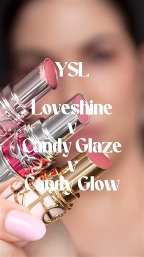 Sophia Claire on Instagram: "Loveshine vs Candy Glow vs Candy Glaze ✨ Here’s a quick breakdown of the three @yslbeauty lip formulas since I know it can be somewhat confusing when trying to choose between them! Candy glow — tinted lip balm Candy glaze — lip gloss in a stick Loveshine — lip oil in a stick All three shown in this video are in the shade Nude Lavalliere, which is YSL’s iconic soft pink. Not my personal favorite of their shade range, but I wanted to make the comparison more about the