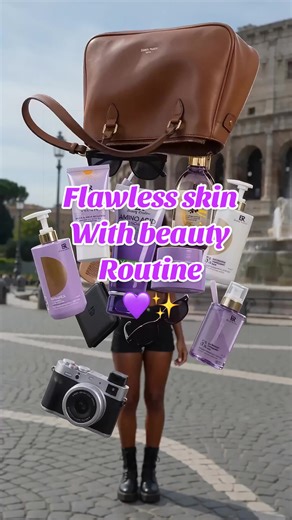 Which of the beauty routine products would you love to try?💜✨ let me know in the comments.💜✨ . . . . . . . . . . . #skincare #beautyroutineaminoacidcleanser #bodylotion #sunscreen #niacinamide