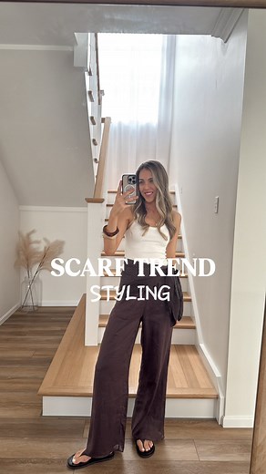 Let’s talk the scarf trend — and how to actually make it wearable this spring/summer. ✨ I styled mine 4 different ways using pieces I reach for on repeat. Comment “SCARF” and I’ll send all the outfit links straight to your DMs. PS. DISSH currently has 25% off and the skirt, pants tank I’m wearing are all included 🤍 #springstyle #summerstyle #australianfashion #aussiegirlstyle #fashionreels #styleinspo #stylingtips #outfitideas #capsulewardrobe #minimalstyle #elevatedbasics #everydaystyle #mumst