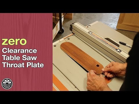Zero Clearance Throat Plate for Ridgid Table Saws