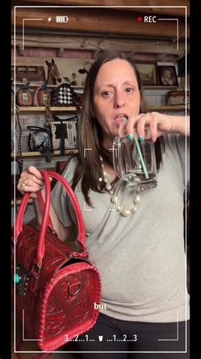 Took painted leather bags