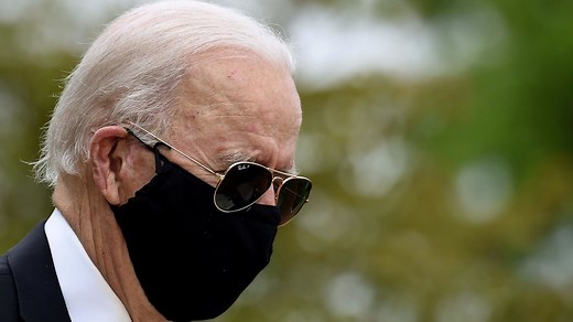 Watch: Biden wears black face mask in first public appearance since March