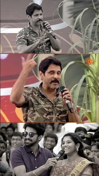 Throwback to Chiyaan Vikram interacting with college students!#SunTV #SunTVThrowback #ChiyaanVikram