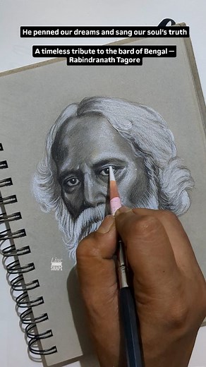 26K reactions · 930 shares | A tribute to the artist of thought, Rabindranath Tagore  | Line and Shape | Facebook