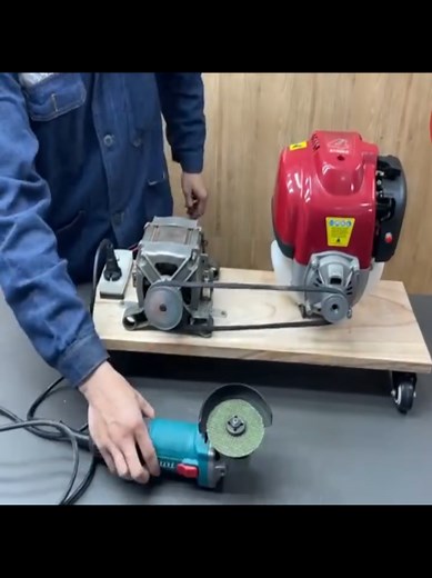 Generador de energía simple con motor de lavadora