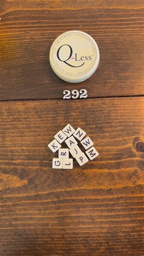 Q-Less! My favorite game 🤗 #qless #qlessgame #wordgame #dicegame #brainteaser #crossword #wordpuzzle #solitaire #game | Q-Less Game