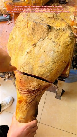 Inside a Giant Cured Ham Leg #foodie #work #craftsmanship #craftman