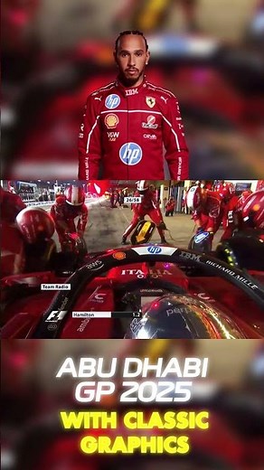 Lewis Hamilton's 🏎️⚡️2.1s PIT STOP | 2025 Abu Dhabi Grand Prix with Classic Graphics #f1