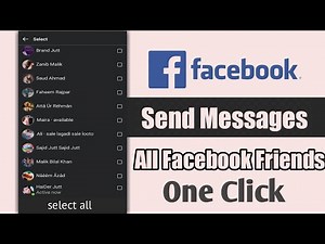 How to send facebook message to all friends at once | send messages to all facebook friends