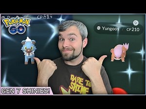 ✨SHINY ROCKRUFF & SHINY YUNGOOS CAUGHT!✨ Gen 7 Is Here! (Pokémon GO)